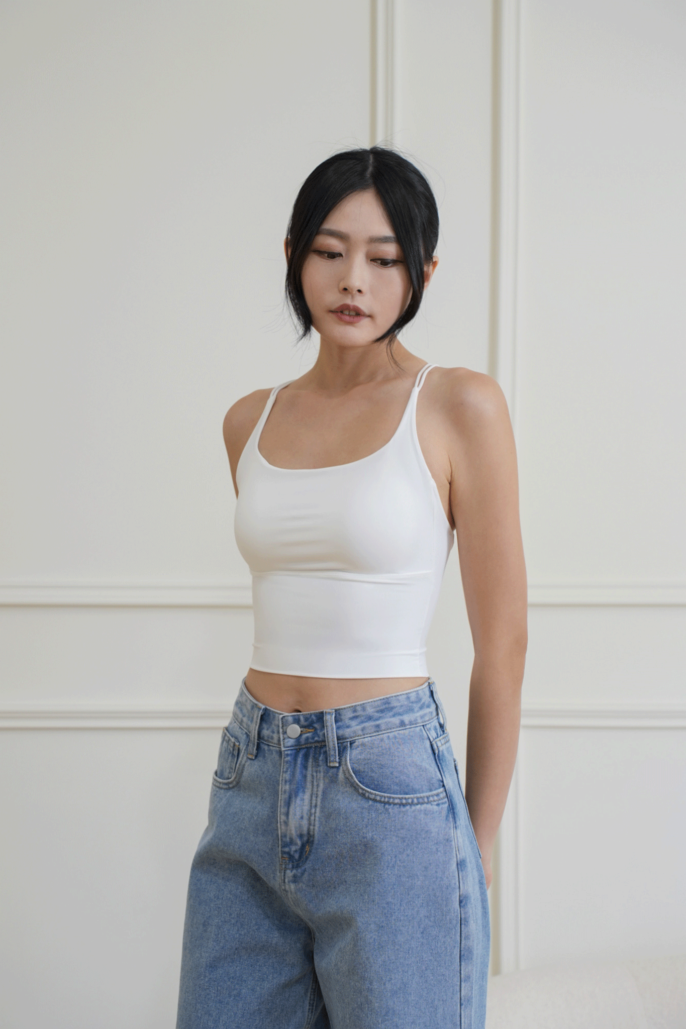 雲感冰絲後交叉BRA TOP