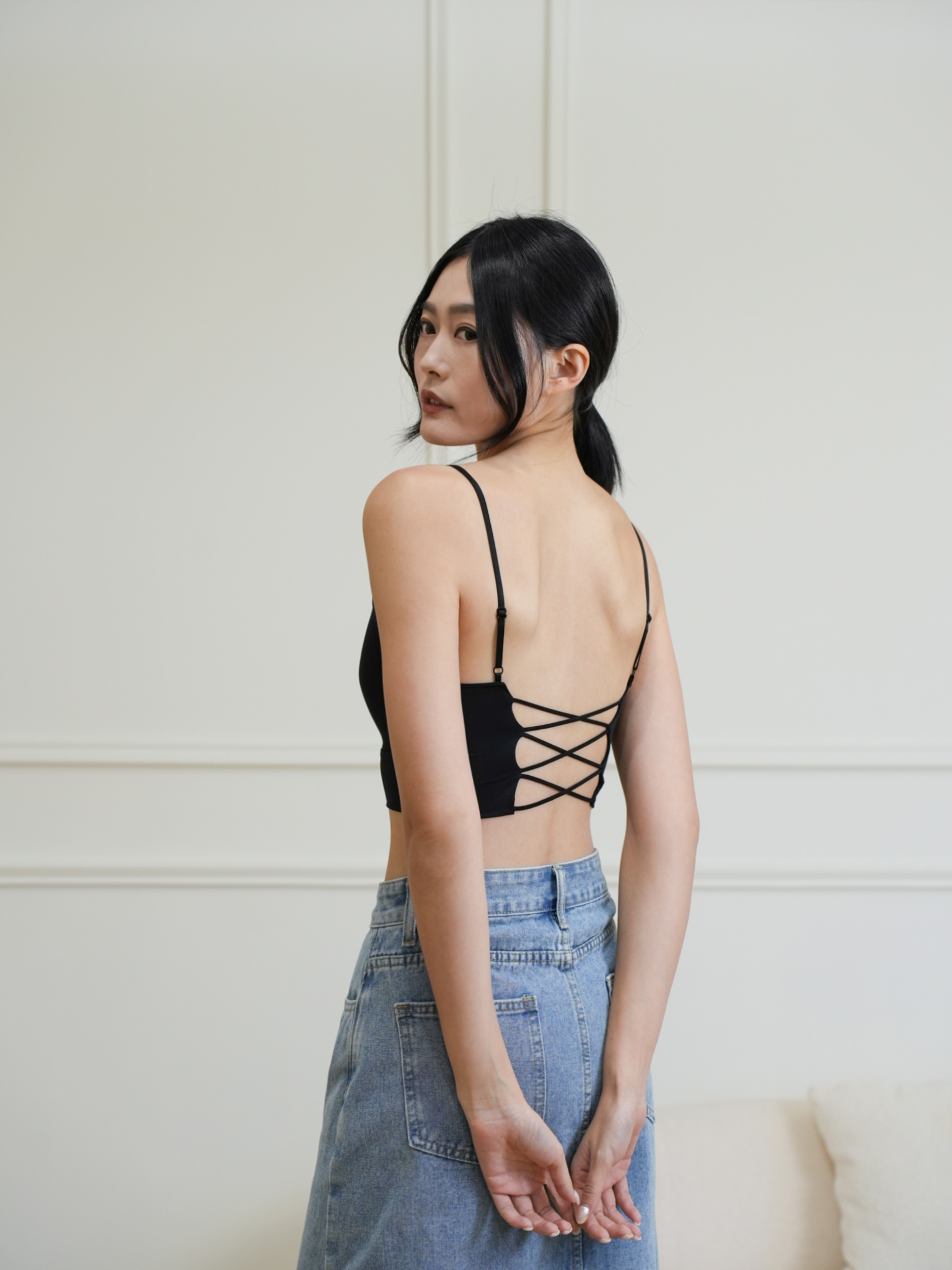 雲感冰絲短版美背BRA TOP