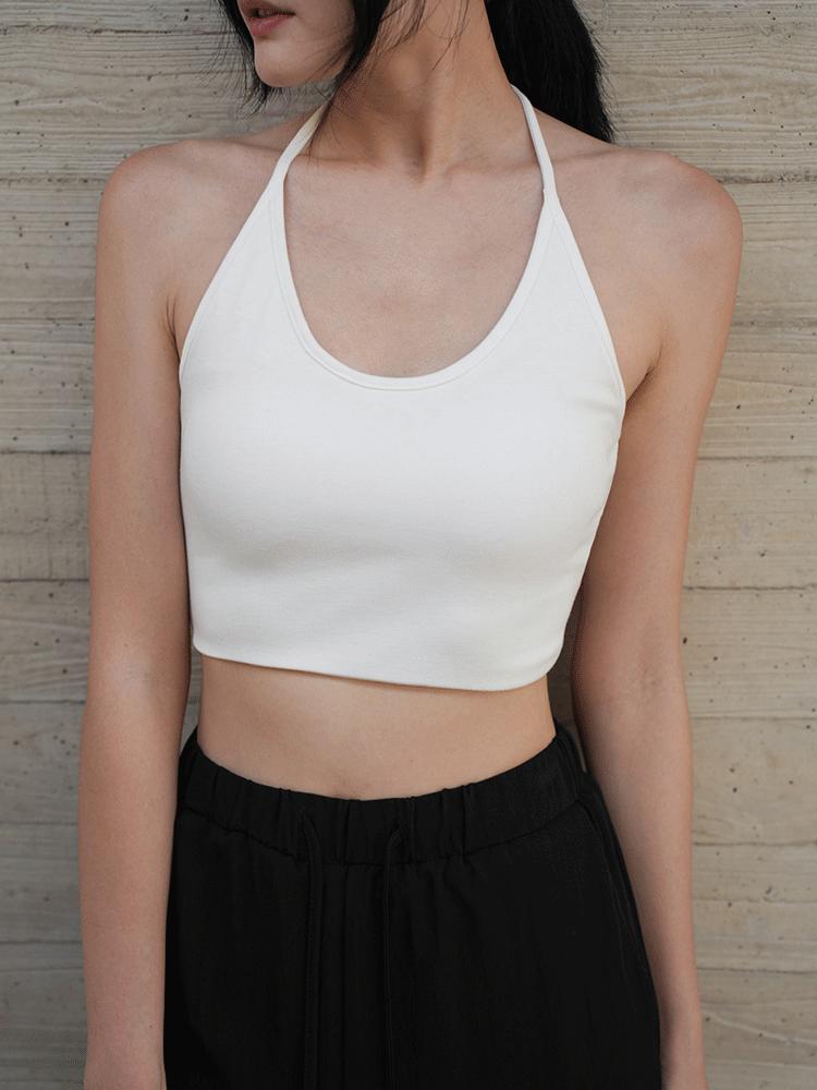 綁脖綁帶短版BRA TOP
