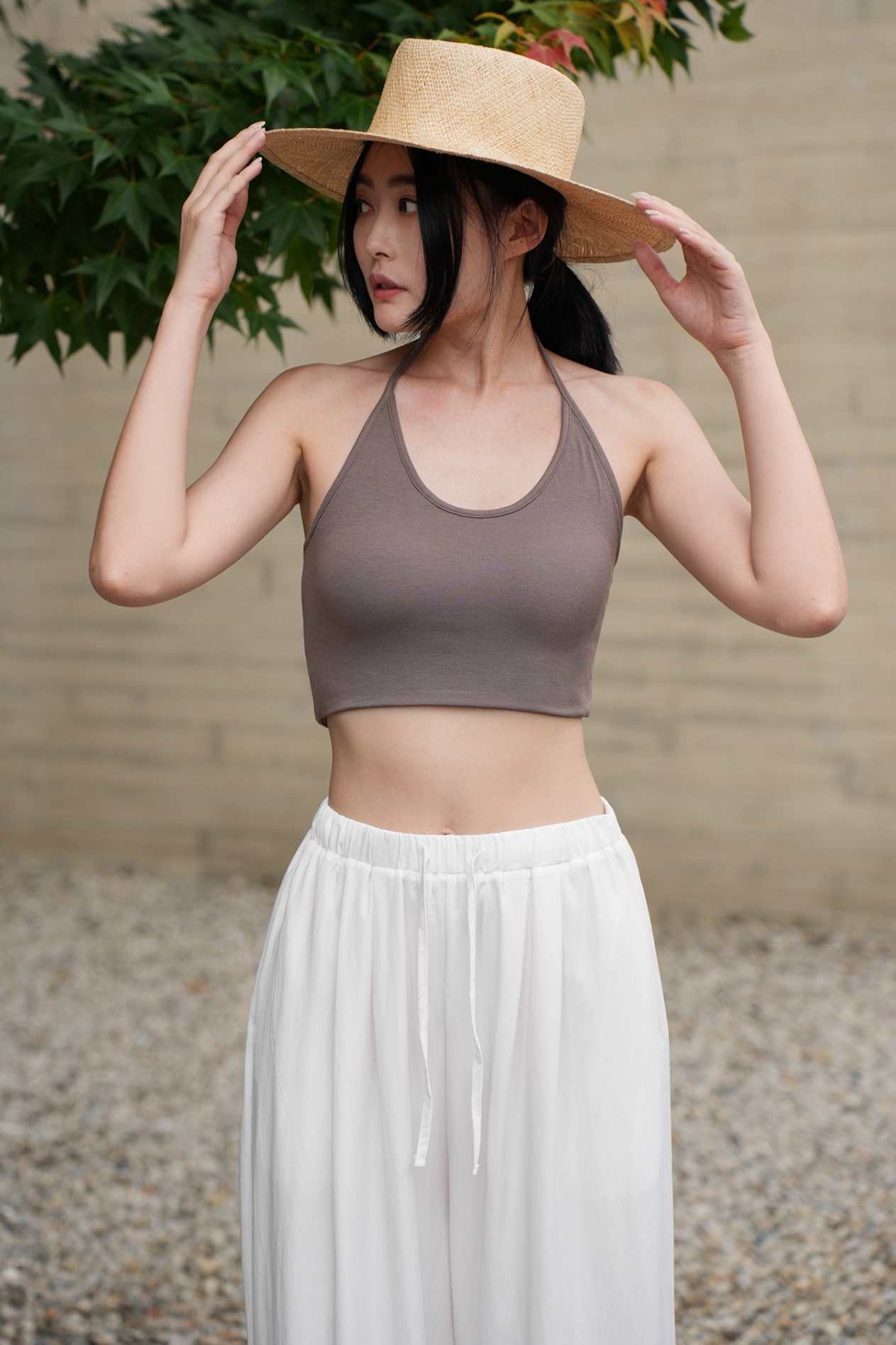 綁脖綁帶短版BRA TOP