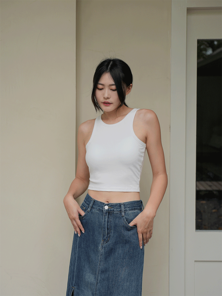 超彈棉百搭削肩BRA TOP