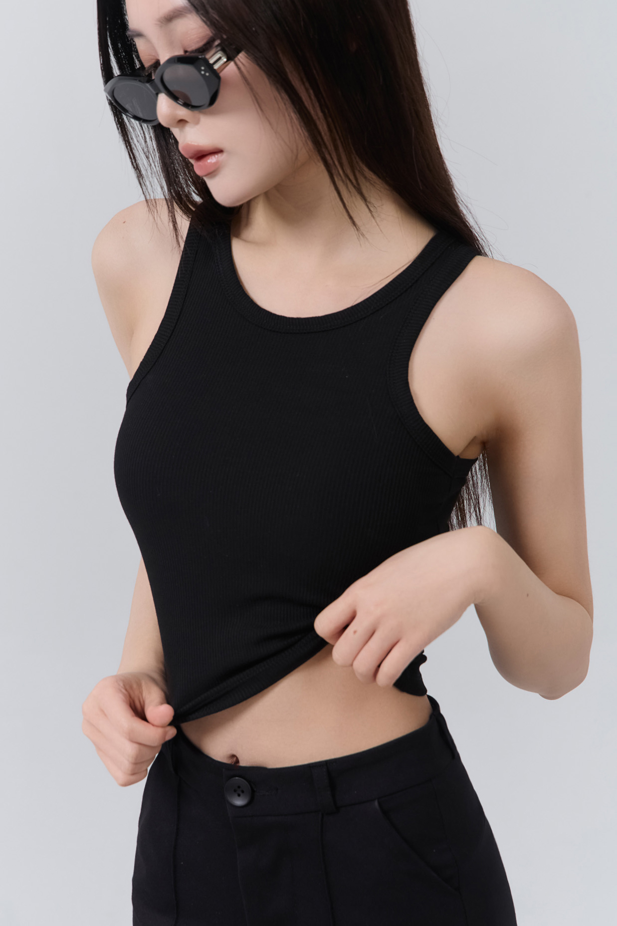 超彈棉百搭削肩BRA TOP