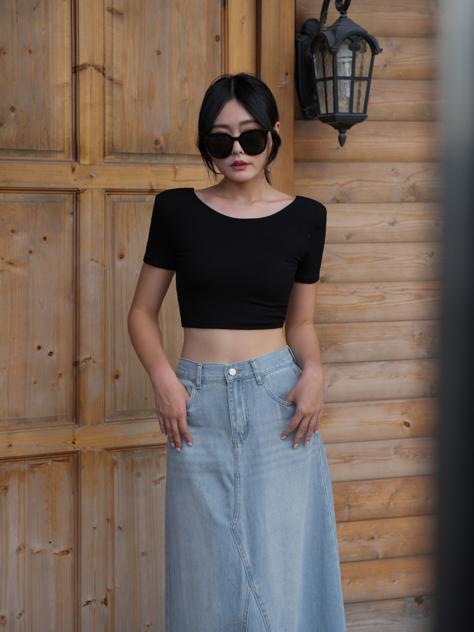 後綁帶美背短袖BRA TOP