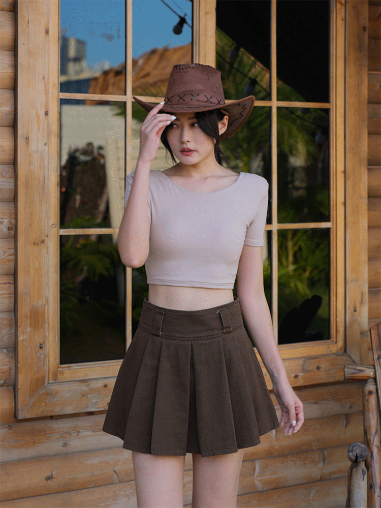 後綁帶美背短袖BRA TOP