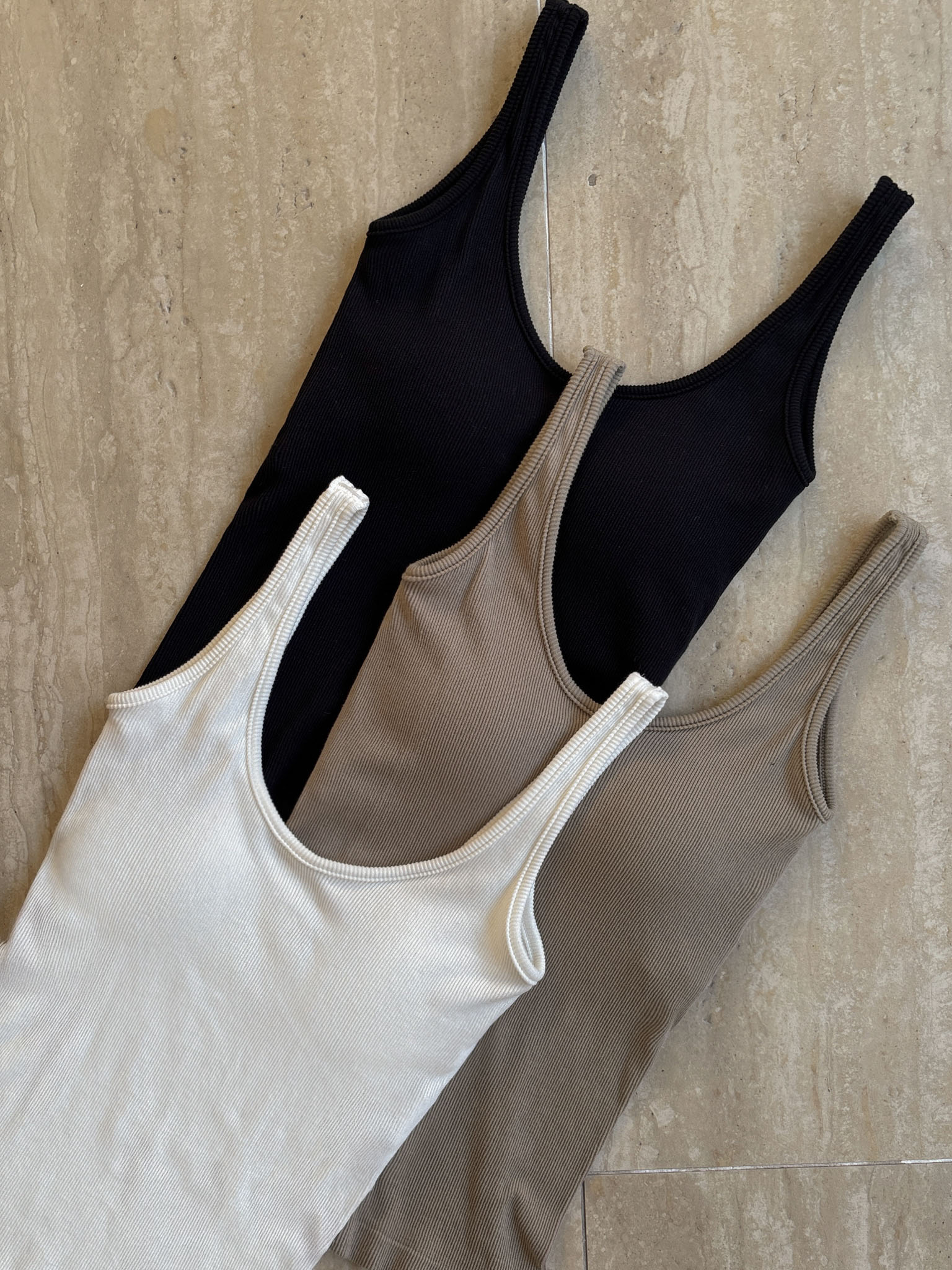 高彈螺紋U領BRA背心