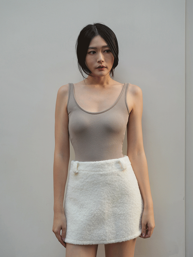 高彈螺紋U領BRA背心