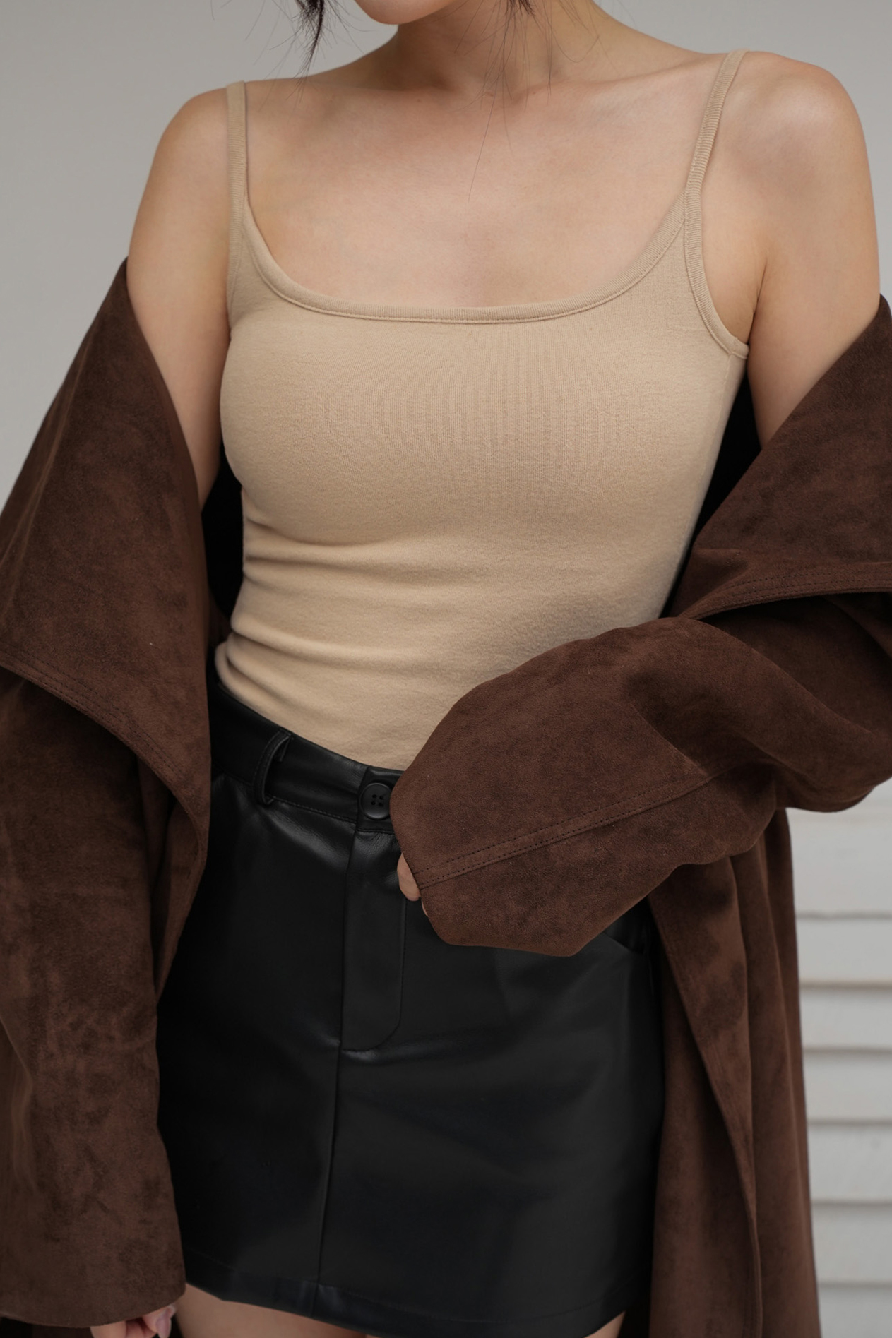 保暖磨毛細肩BRA TOP