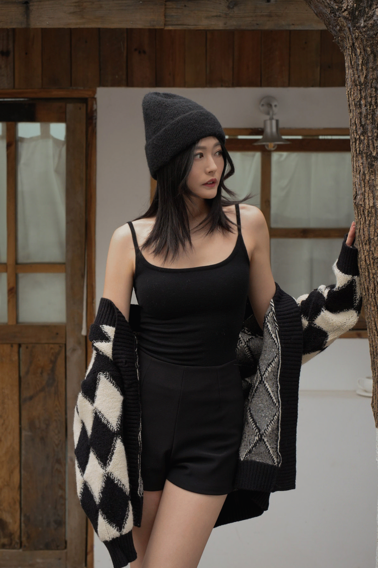 保暖磨毛細肩BRA TOP