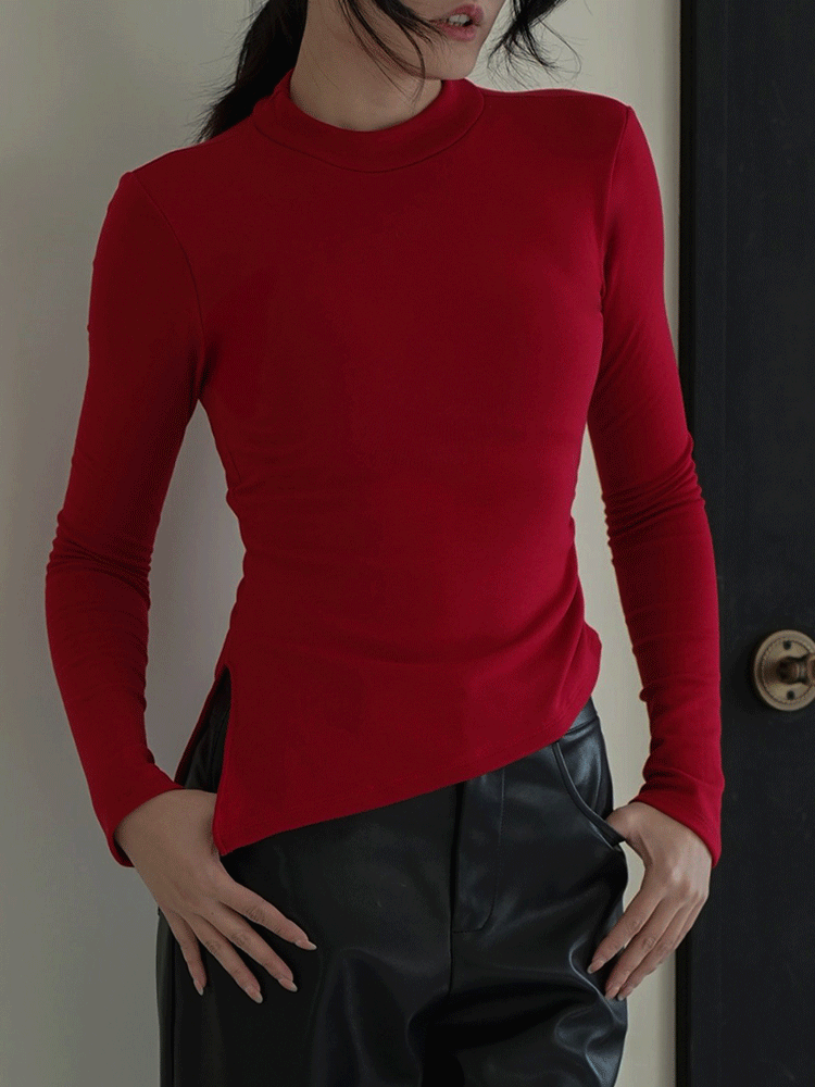 保暖內磨毛側抓皺BRA上衣