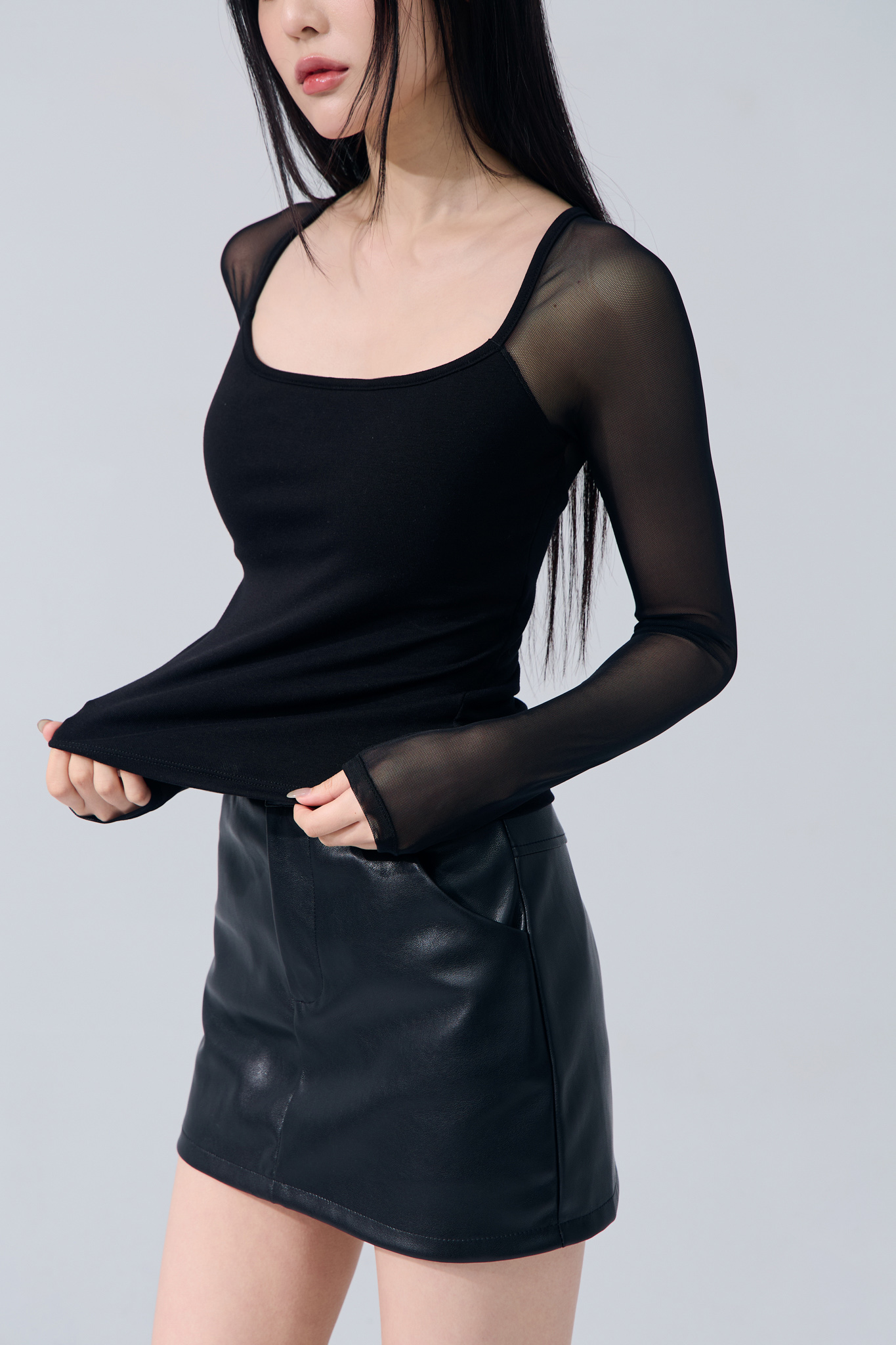 美背網紗彈性BRA上衣