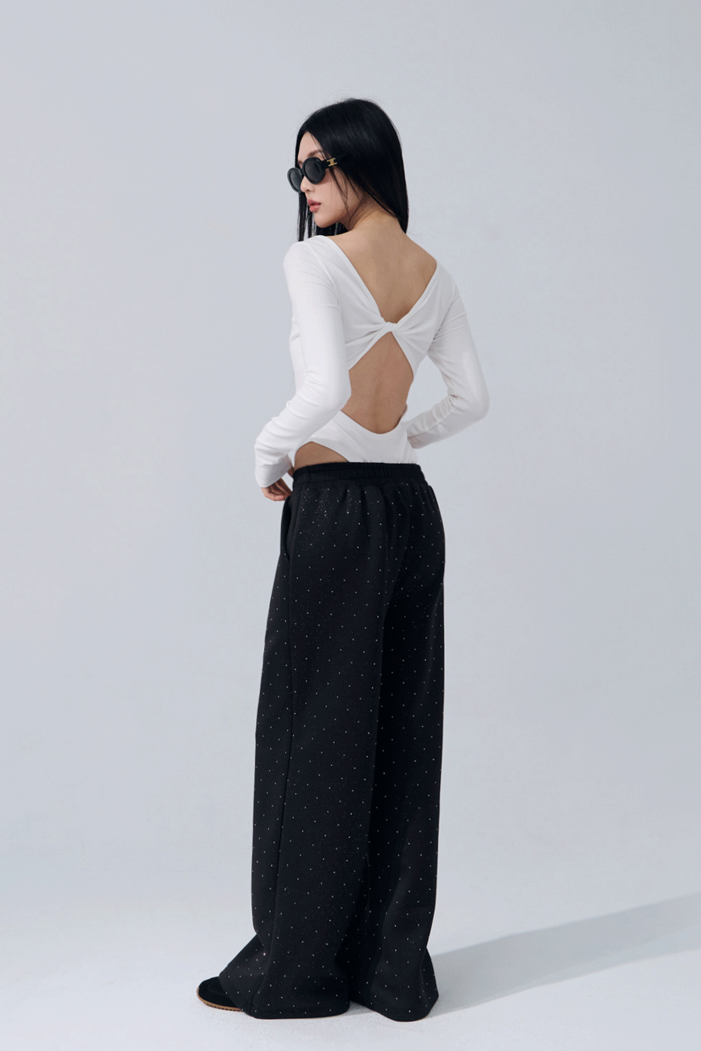 時髦美背長袖連體BRA TOP