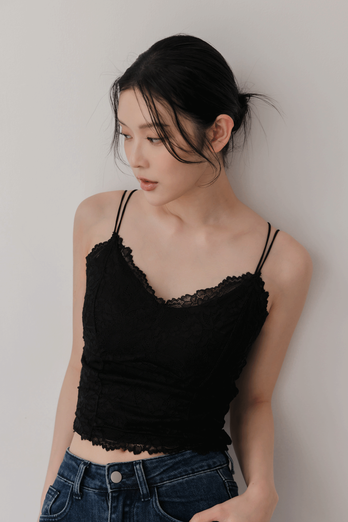 法式蕾絲細肩帶BRA TOP