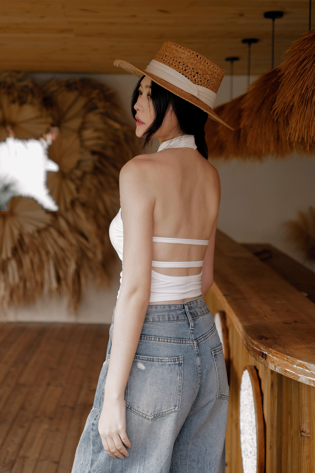 性感削肩美背BRA TOP