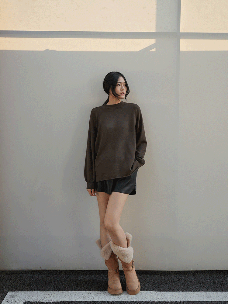 寬鬆百搭細針織上衣