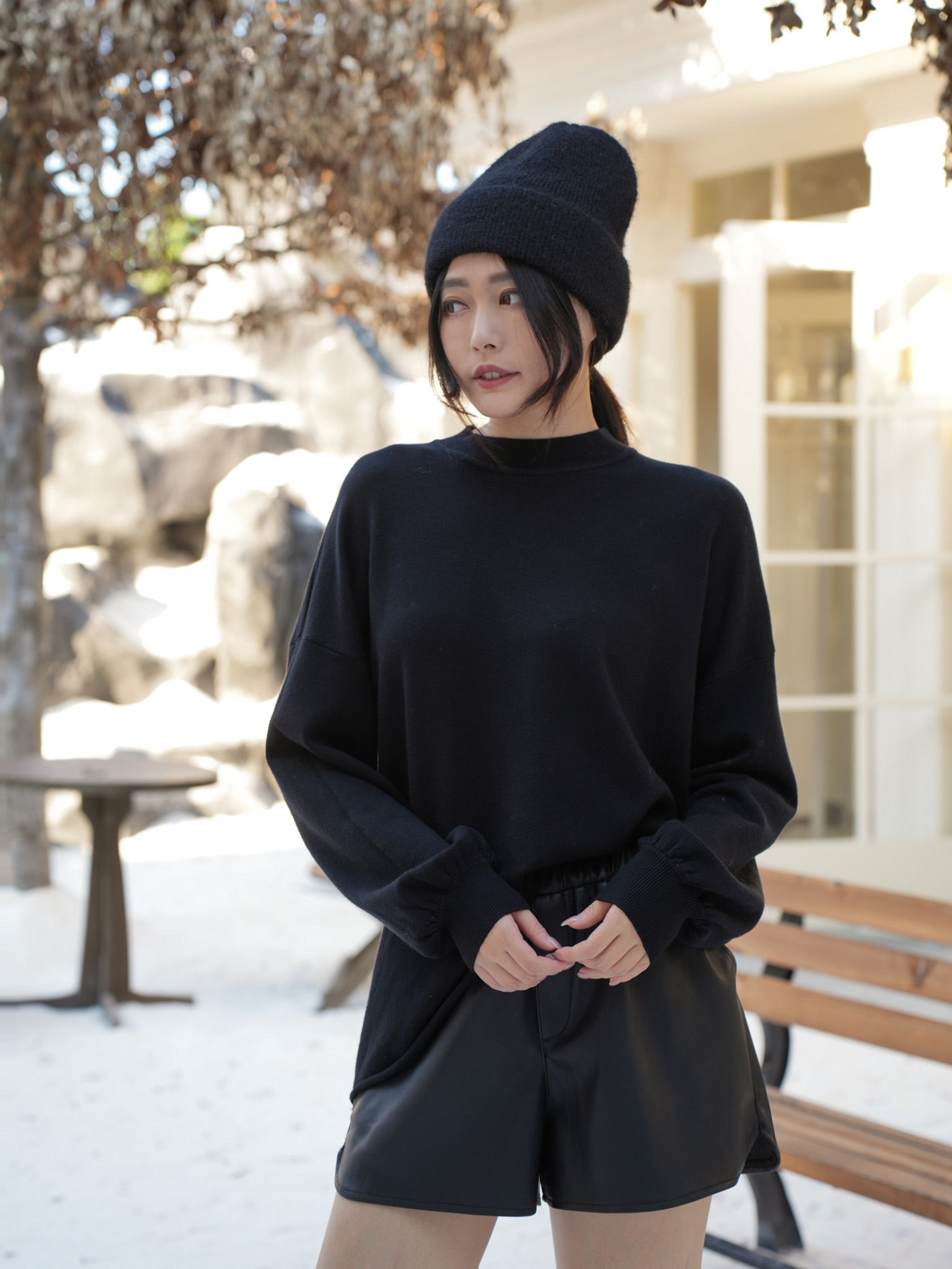 寬鬆百搭細針織上衣