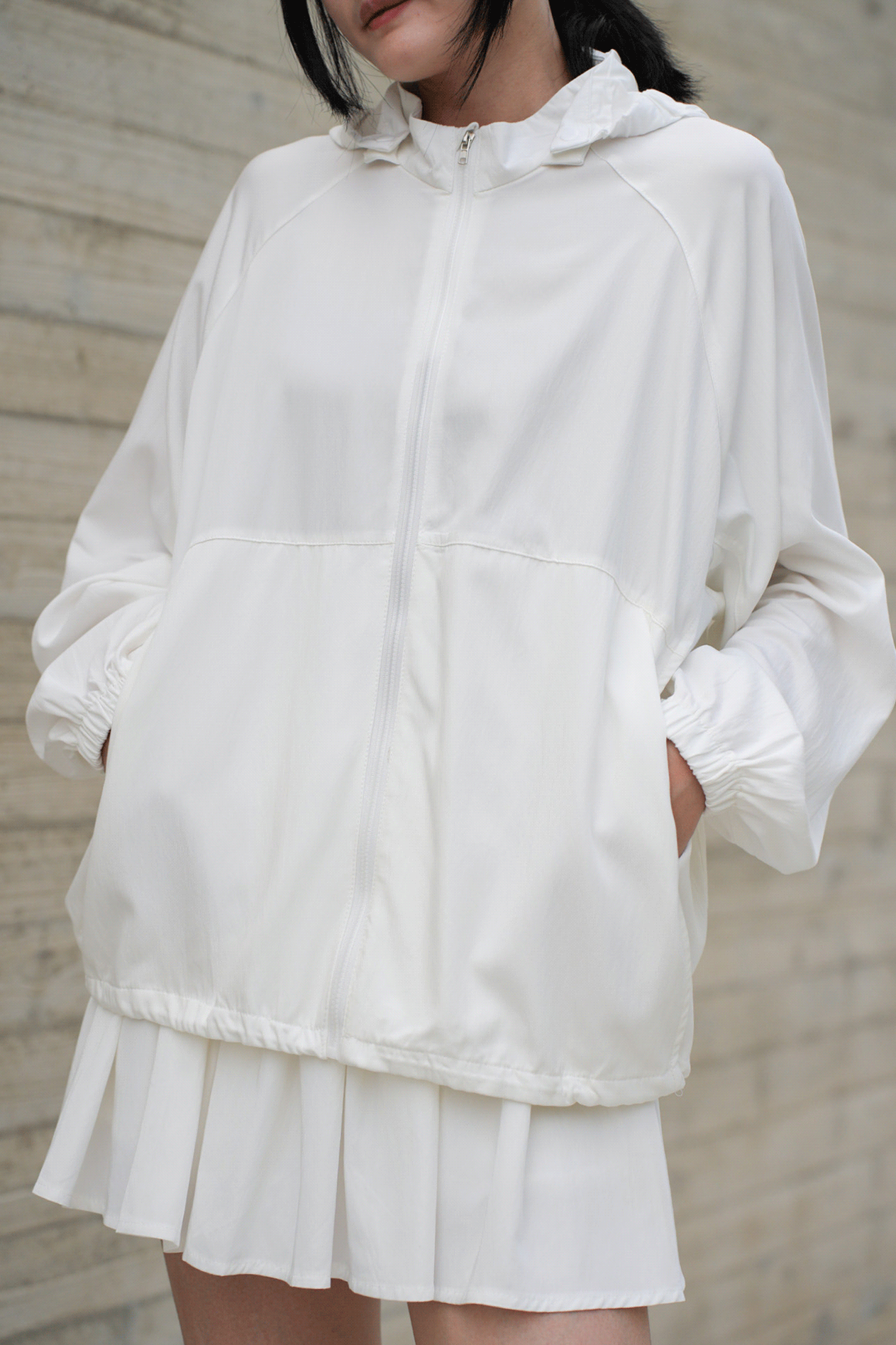 天絲涼感可拆連帽外套