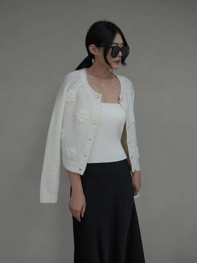 手工鉤花針織外套