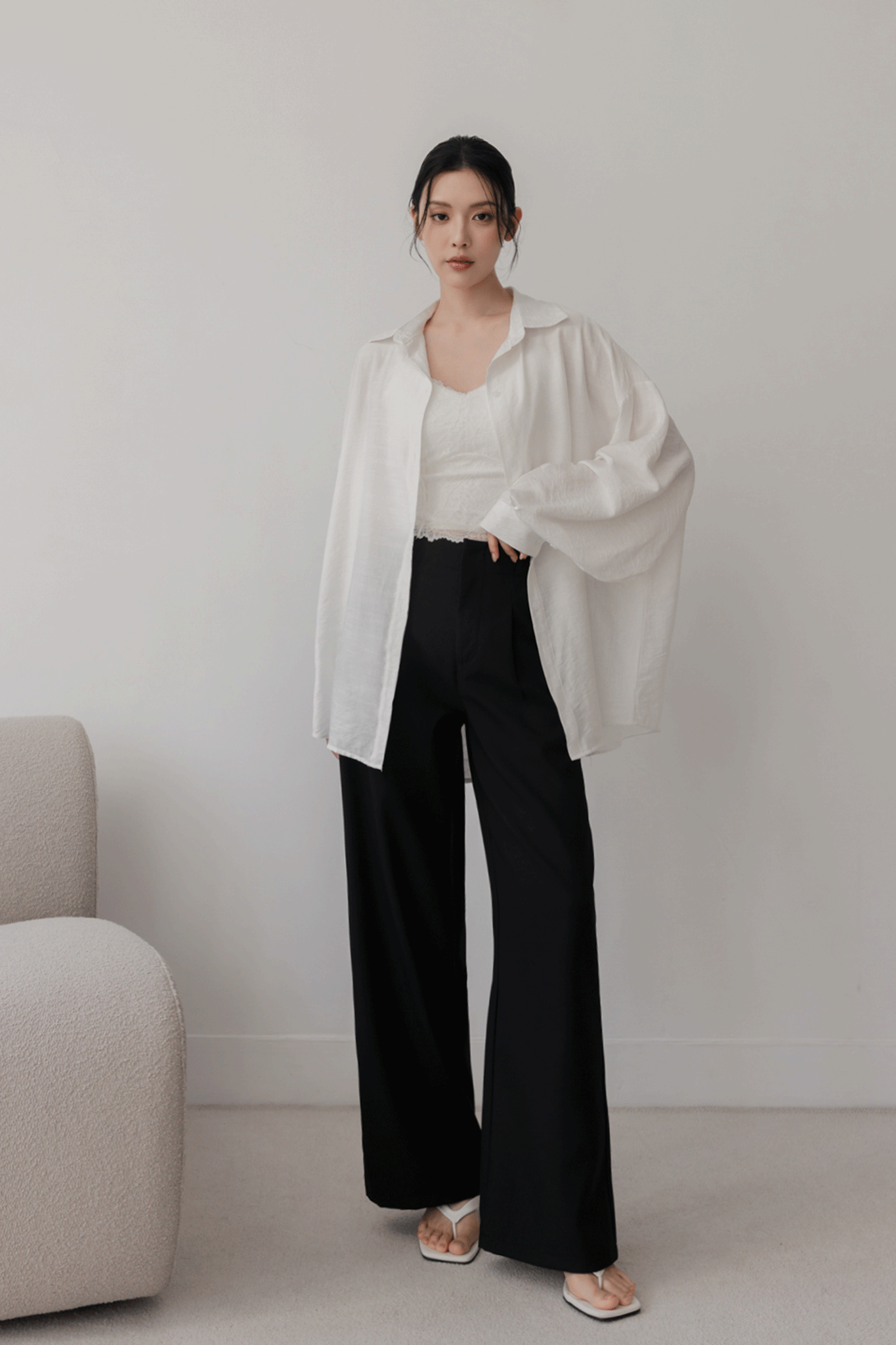 質感天絲棉寬鬆襯衫