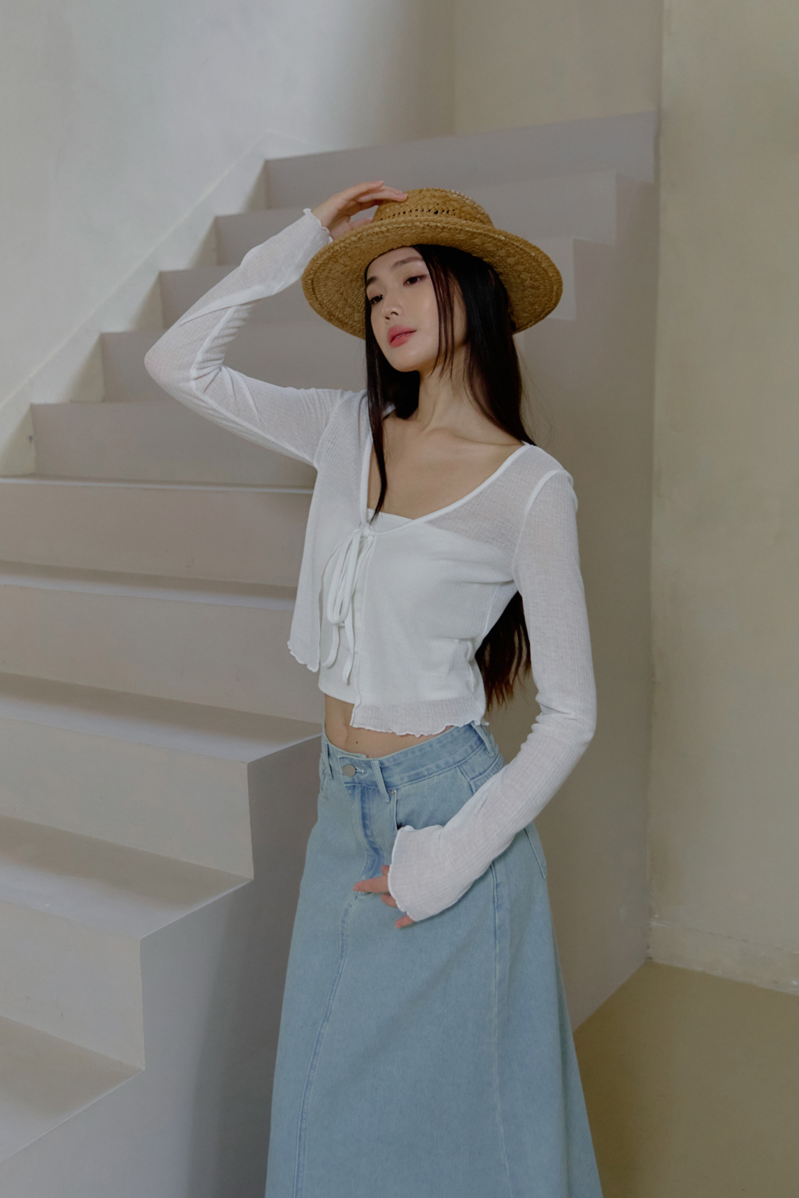 微透氣質綁帶上衣外套