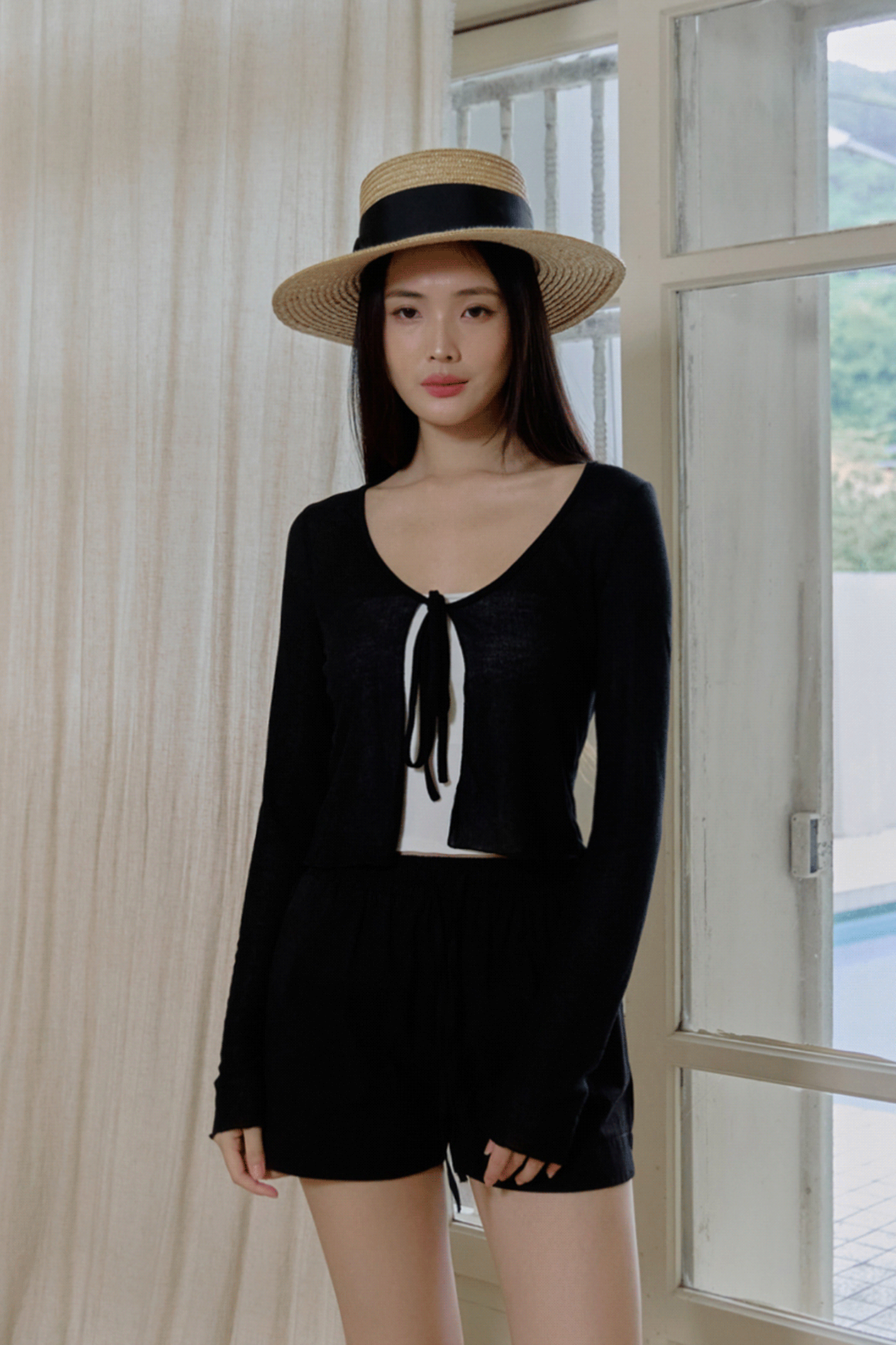 抽繩鬆緊休閒短褲