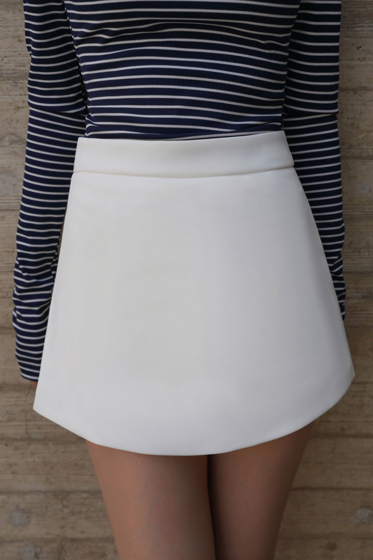 百搭挺版側開岔褲裙