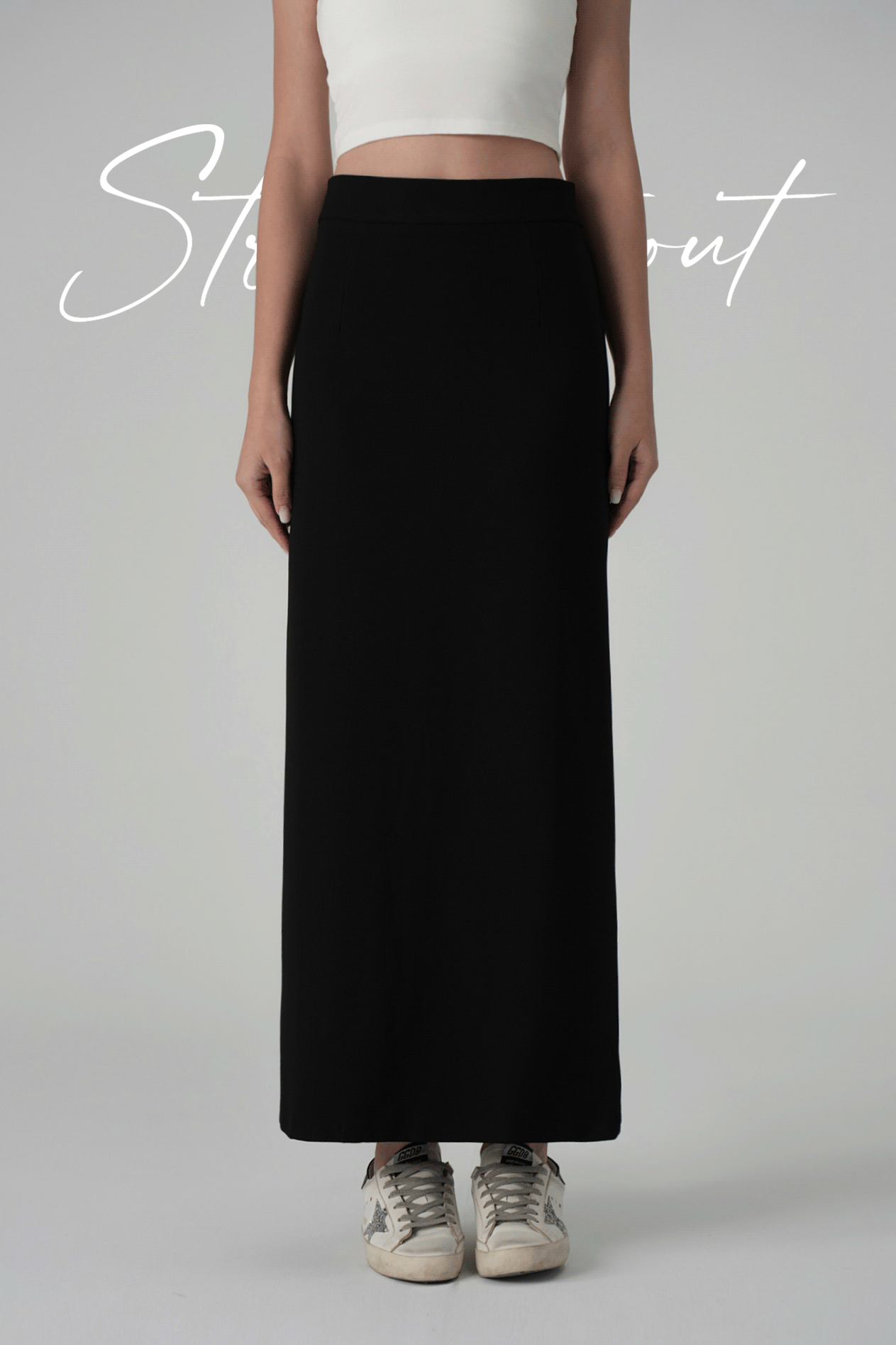 零修圖顯瘦直筒長裙