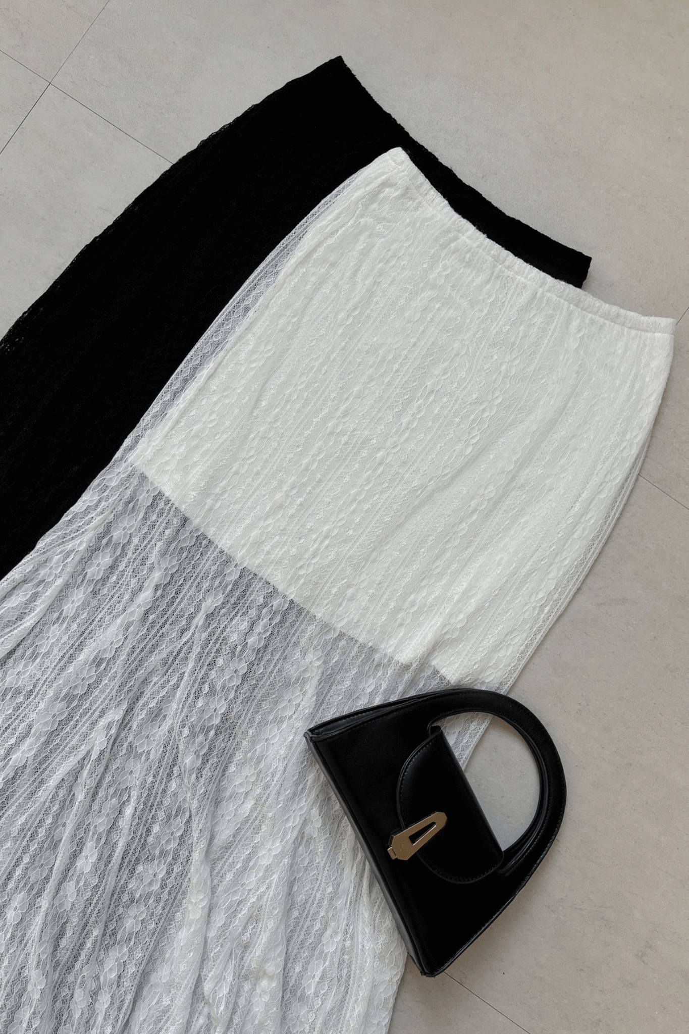 緹花蕾絲魚尾長裙