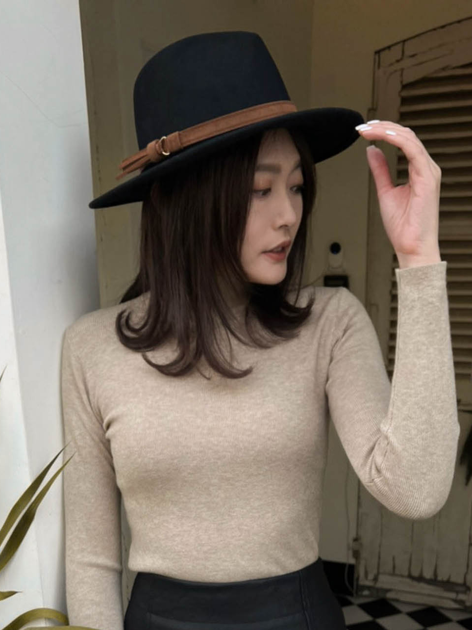 韓國百分百羊毛紳士帽