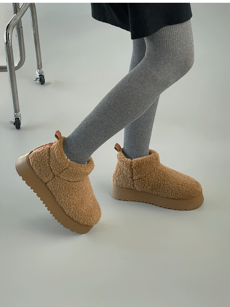 韓國羊羔毛厚底雪靴