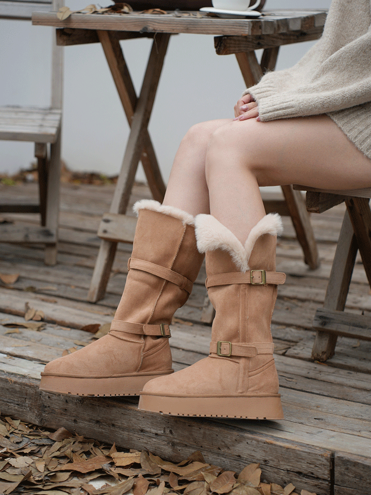 韓國兩穿長筒雪靴