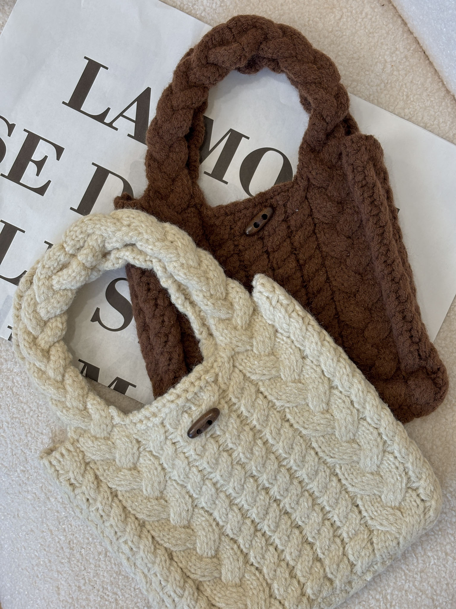 韓國手工麻花鈎織小包