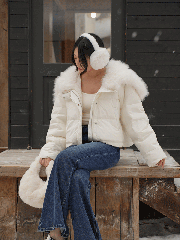 水貂毛毛手提小包