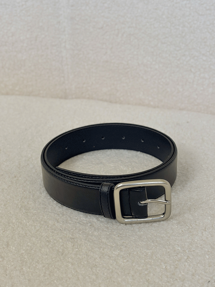 韓國質感方頭真皮皮帶